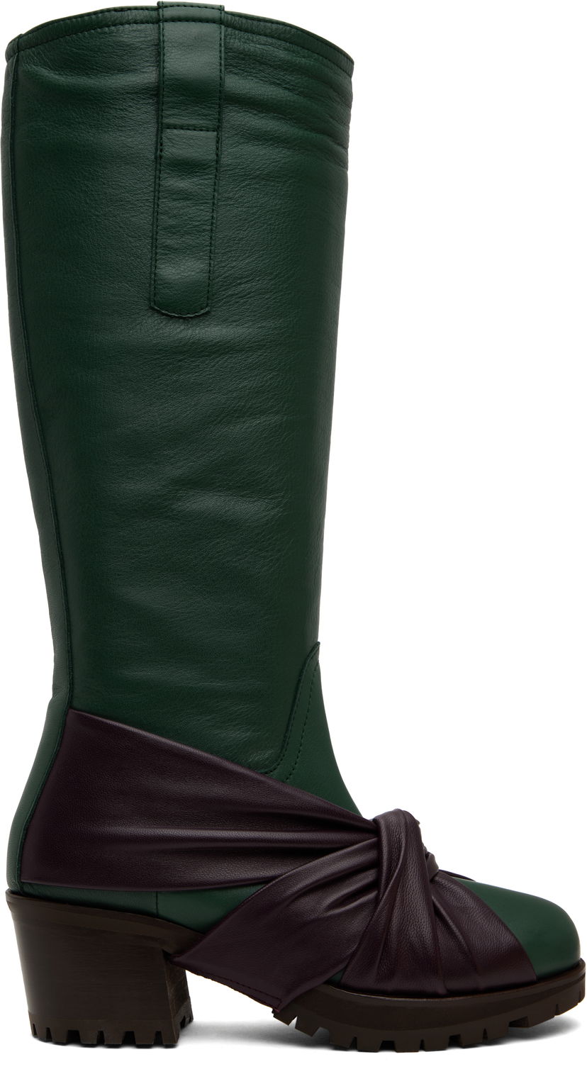 Tenisice i cipele KIKO KOSTADINOV Kiko Kostadinov Knotted Riding Boots Zelena | KKWAW24FT03-155
