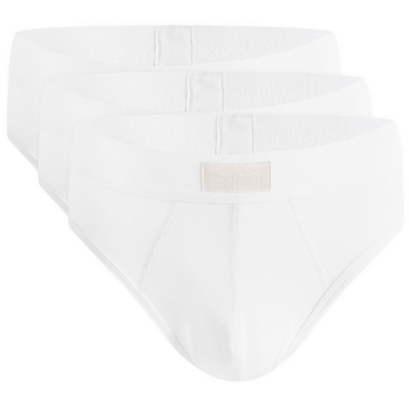 Gaćice SKIMS 3-Pack Cotton Briefs Bijela | BO-BRF-5633M-CH