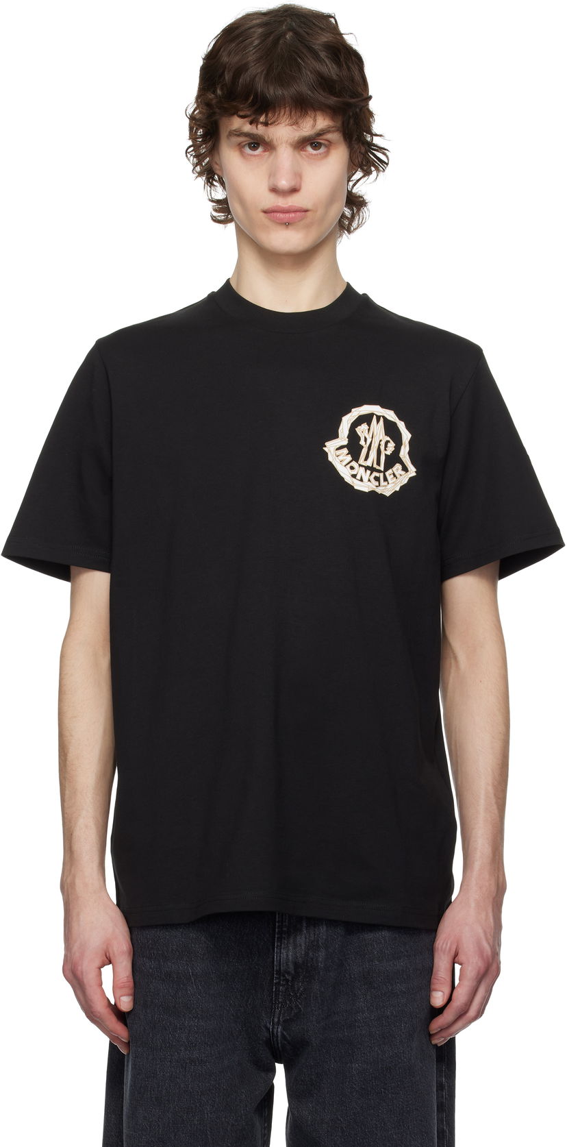 Majica kratkih rukava Moncler Moncler Archivo Creativo T-Shirt Crna | K10918C0005289AJS