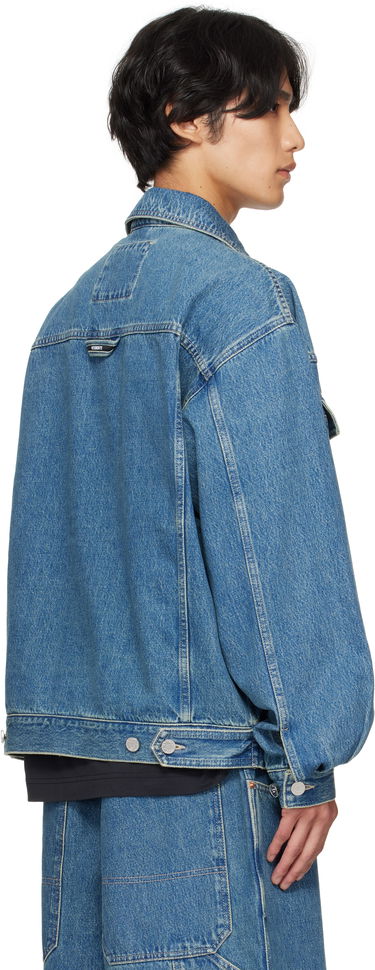 Jakna VETEMENTS Hip-Hop Denim Jacket Plava | UH76DJ250VB, 2