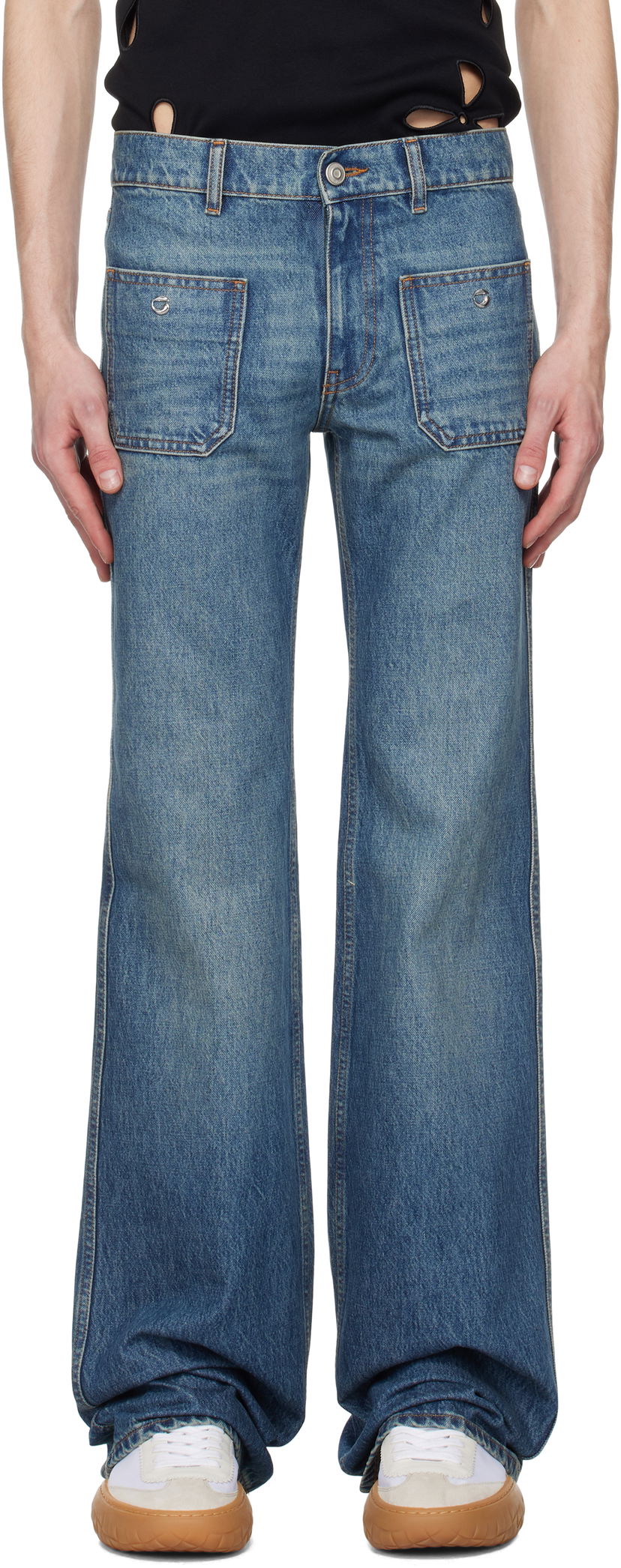 Jeans Coperni Coperni Four Pocket Straight Leg Jeans Plava | COPP108F2014MEN