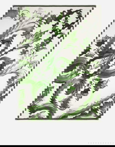 Home decor Dolce & Gabbana Dolce & Gabbana Silk And Wool Floral Scroll Blanket Zelena | TCE012TCAB6UV013, 0