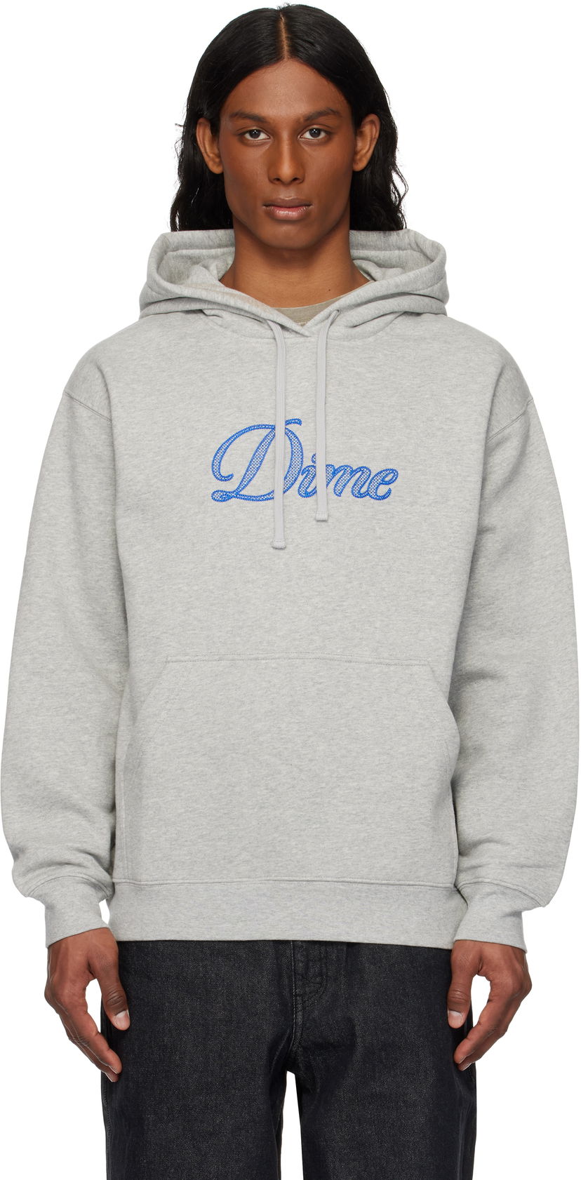 Dukserice Dime Cursive Logo Hoodie Siva | DIME2SP2544GRY