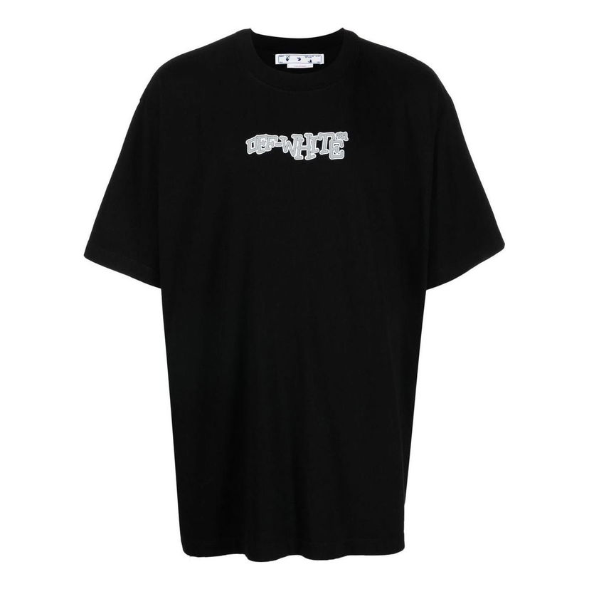 Majica kratkih rukava Off-White Off-White Logo Print T-Shirt Crna | OMAA038F22JER0031001