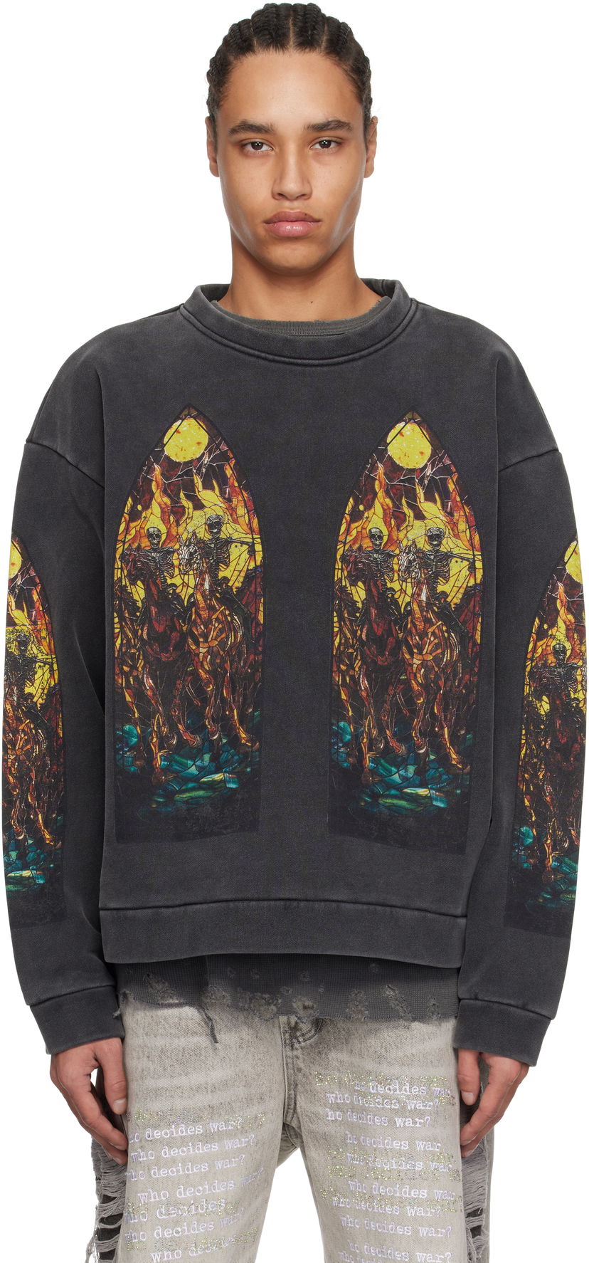 Džemper Who Decides War Who Decides War Anvil Crewneck Sweater Crna | 1110010030SS25