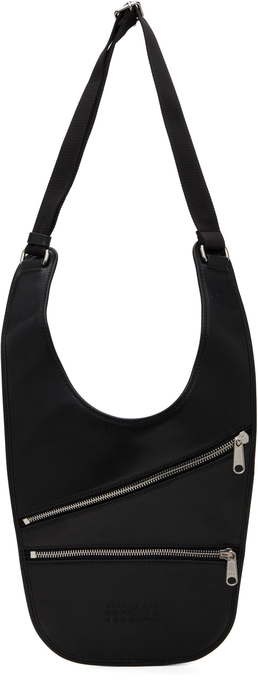 Torba oko struka Maison Margiela MM6 Maison Margiela Flat Saddle Mini Bag Crna | SB5WG0026 P7253