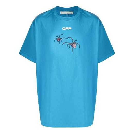 Majica kratkih rukava Off-White Arachno Arrow Print Loose Fit T-Shirt Plava | OMAA038S201850013088