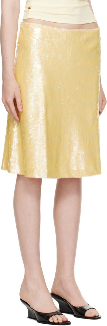 Suknja GUIZIO Guizio Isabelle Sequin Midi Skirt Žuta | S25302W119, 1