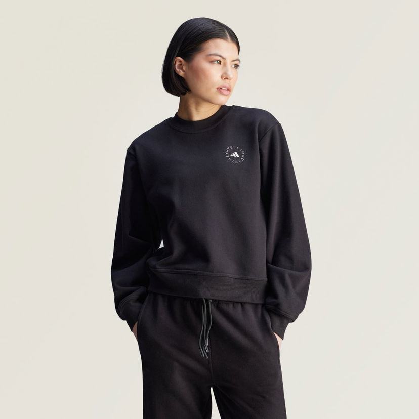 Dukserice adidas Performance Stella McCartney Regular Fit Sweatshirt Crna | JJ0150
