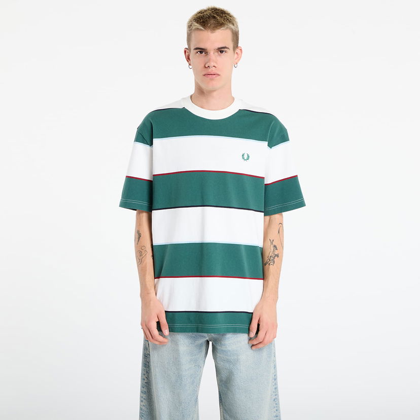 Majica kratkih rukava Fred Perry Fred Perry Striped Relaxed T-Shirt Zelena | M1749 129