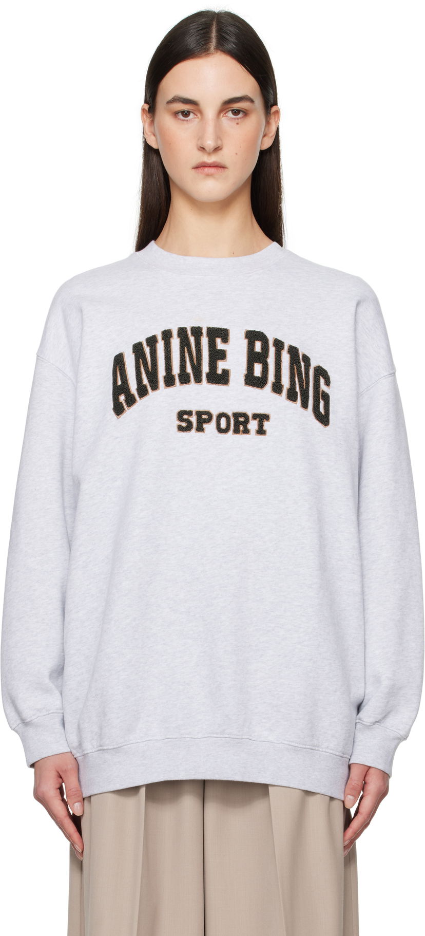 Džemper Anine Bing Anine Bing Tyler Sport Sweatshirt Siva | S-08-5205-030