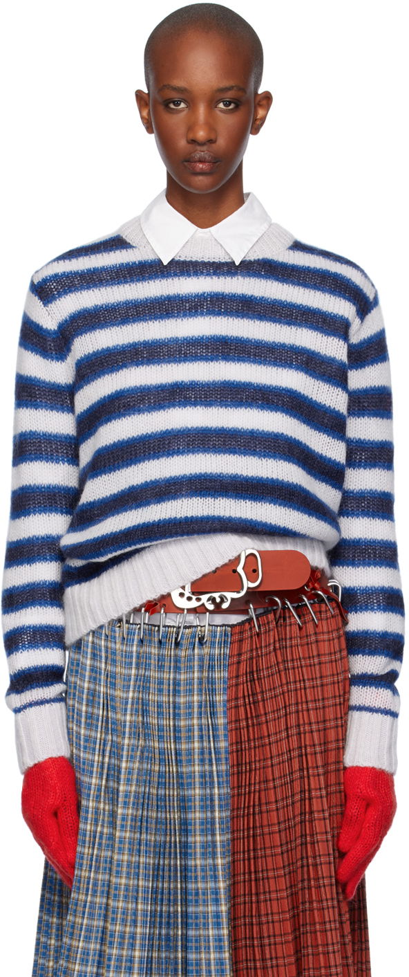 Džemper Charles Jeffrey Loverboy Mohair Gloves Sweater Plava | 41090402