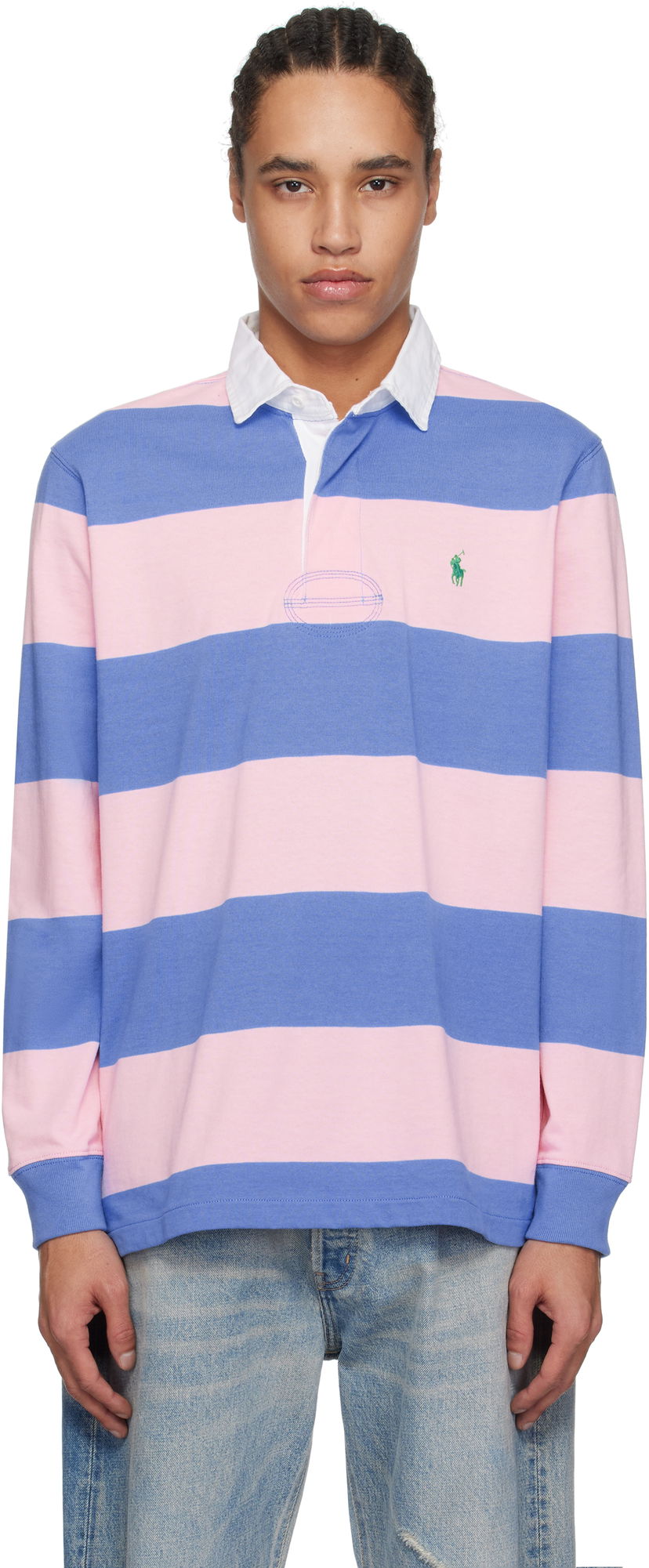 Polo majica Polo by Ralph Lauren Polo Ralph Lauren 'The Iconic Rugby' Shirt Ružičasta | 710900566018