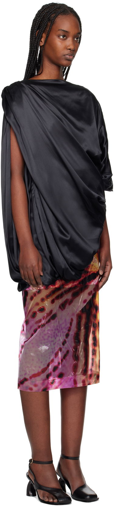 Suknja Dries Van Noten Dries Van Noten Silk Draped Blouse Višebojno | 251-010738-1032, 1