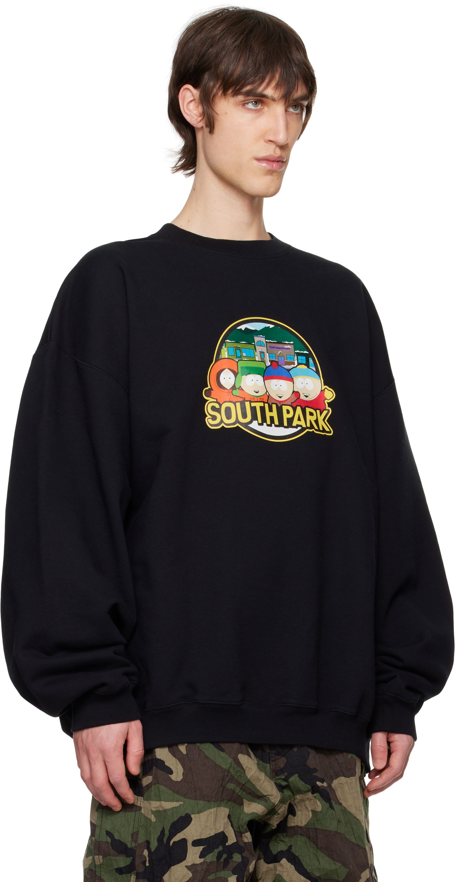 Dukserice VETEMENTS Vetements Runway 'South Park' Oversized Sweatshirt Crna | UA66CW610B, 1