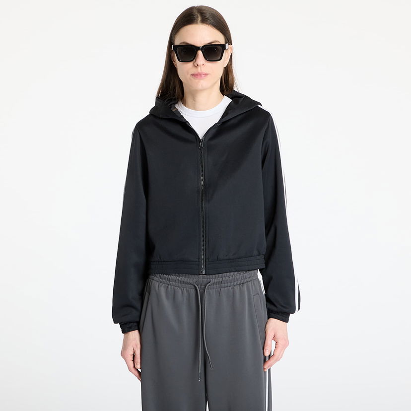 Dukserice Urban Classics Urban Classics Cropped Track Jacket Crna | TB7135-00007