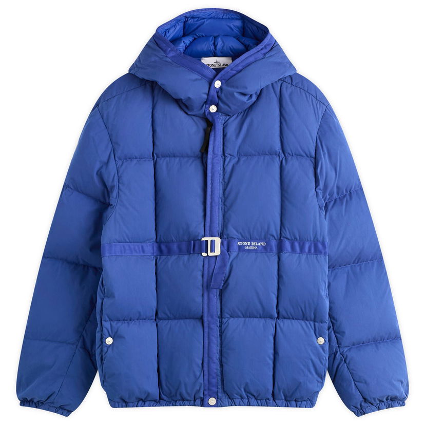 Pernata jakna Stone Island Men's Marina Cotton Nylon Tela Down Jacket, Size Large Plava | K2S154100081-V0022
