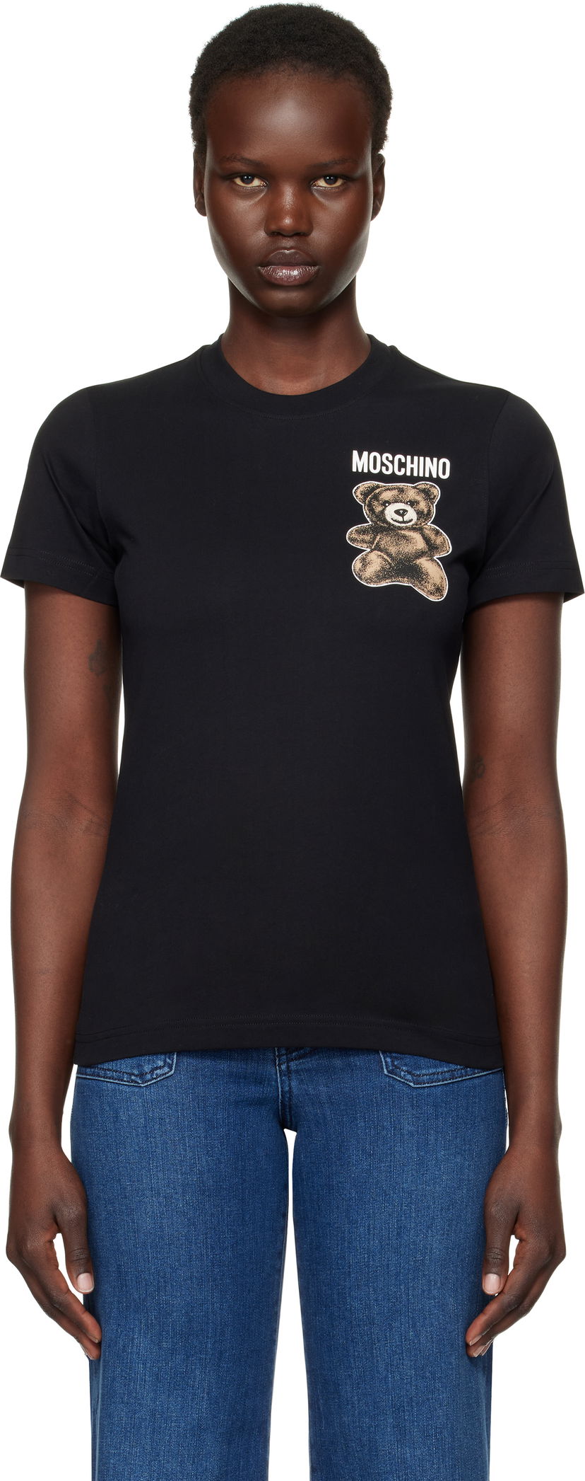 Majica kratkih rukava Moschino Teddy Bear Graphic T-Shirt Crna | V070805411555