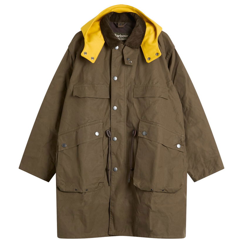Kaputi Barbour Men's x Kaptain Sunshine Bedale Casual Field Coat Size 38 Zelena | MCA1071BR53