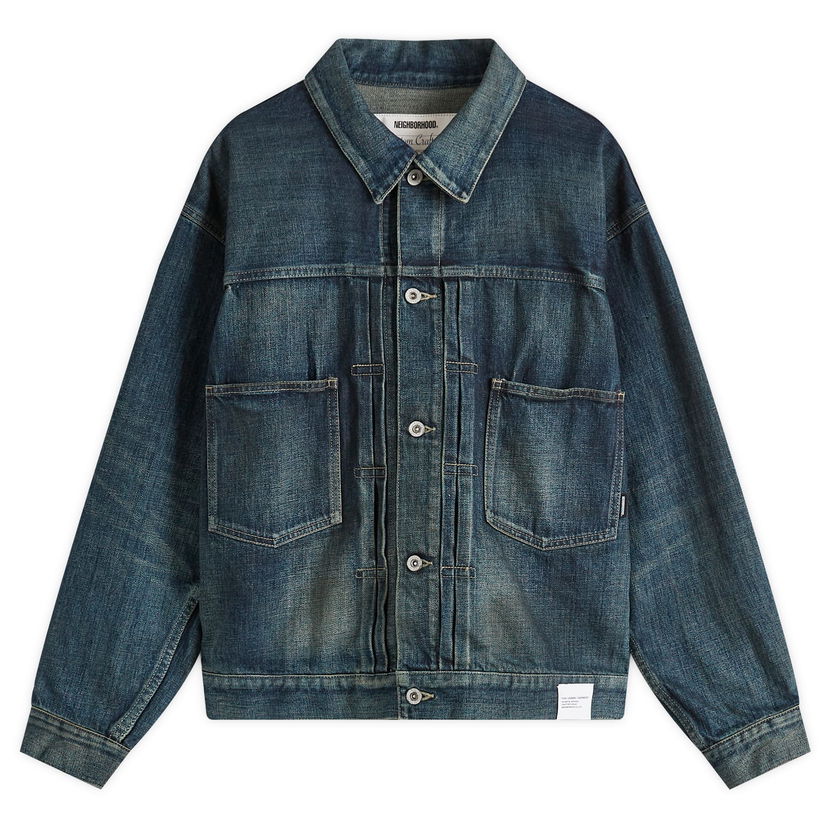Jakna Neighborhood Washed Denim Type-2 Jacket, Size Large Plava | 251XBNH-JKM02-IND