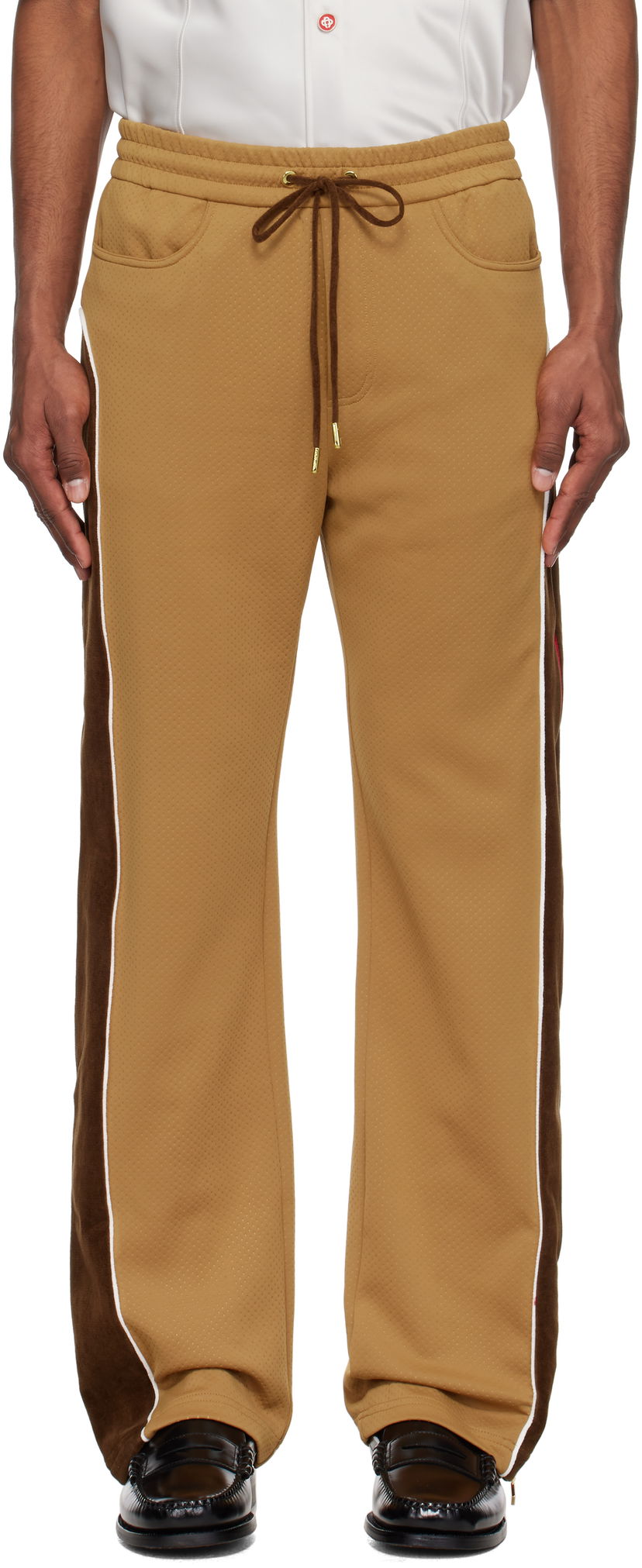 Trenirka Casablanca Casablanca Chenille Panelled Track Pants Smeđa | MS25-JTR-252-01