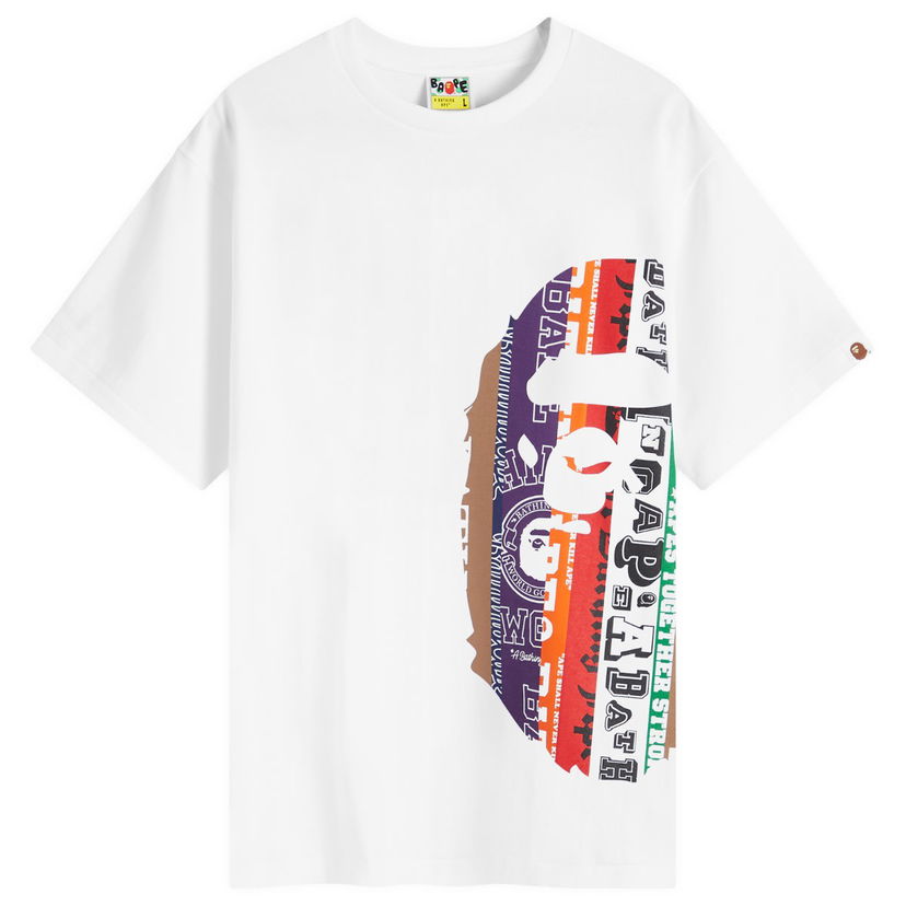 Majica kratkih rukava BAPE A Bathing Ape Men's Fans Scarf Side Big Ape Head T-Shirt in White, Size Large | END. Clothing Bijela | 001TEK301043M-WHT