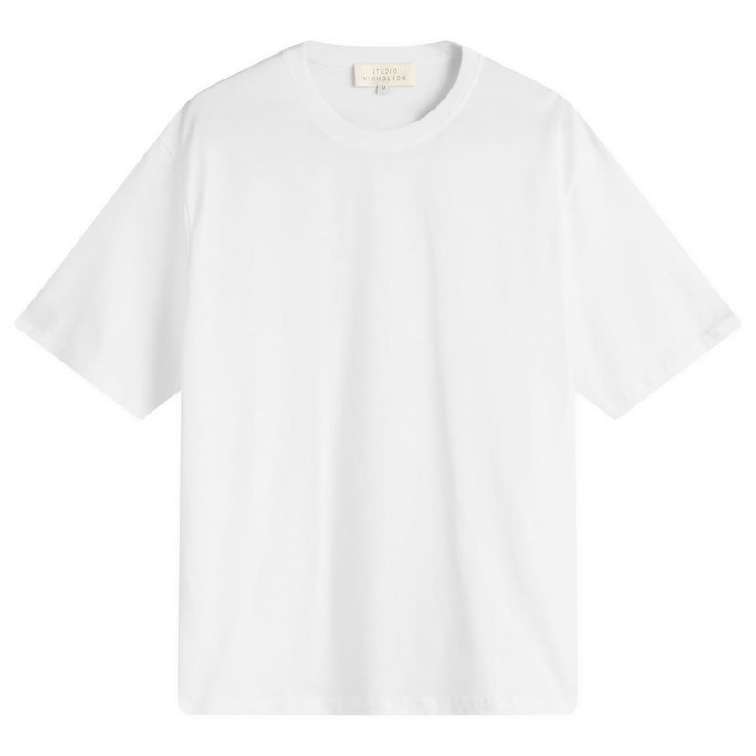 Majica kratkih rukava Studio Nicholson Studio Nicholson Bric T-Shirt, Size Large Bijela | BRICSNM-1326-OFW