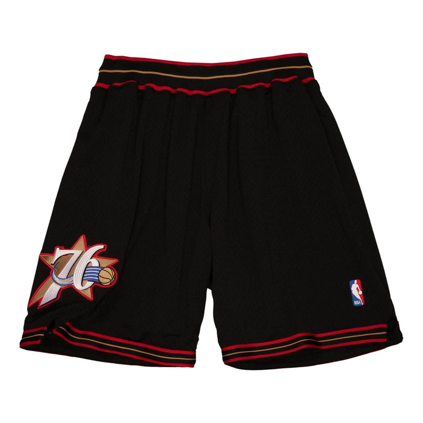 Kratke hlače Mitchell & Ness Mitchell & Ness Philadelphia 76ers 1997-98 NBA Authentic Road Shorts Crna | ASHRGS18129-P76BLCK97