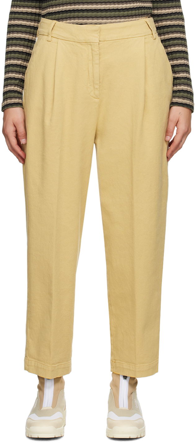 Hlače YMC YMC Market Pleated Trousers Žuta | Q4AZB