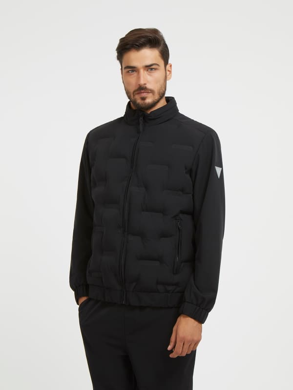 Jakna GUESS Front All Over Logo Puffer Crna | Z3BL05WFPD0, 0