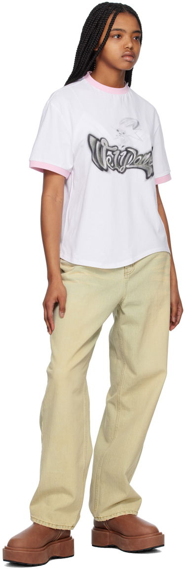Majica kratkih rukava We11done We11done Crewneck T-Shirt with Rabbit Print Bijela | WD-TT1-23-736-U-PK, 3