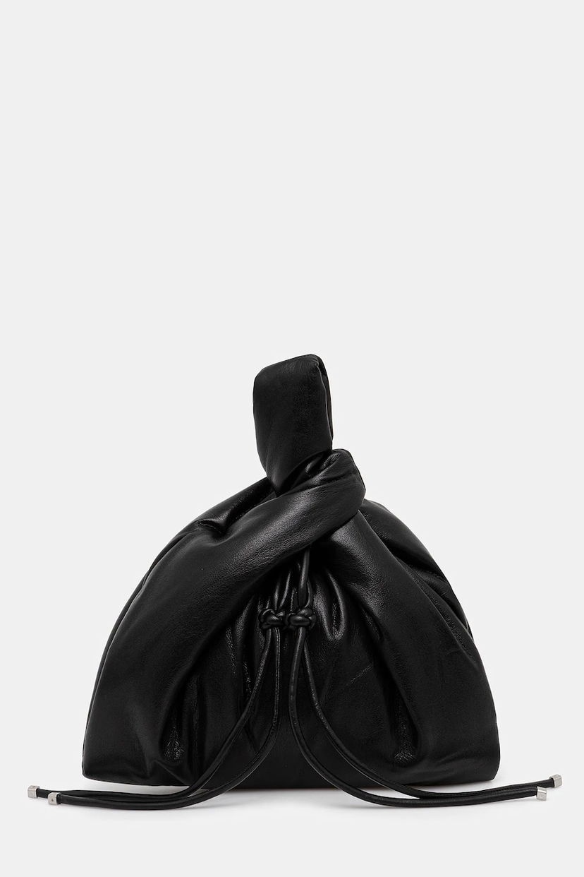 Ručna torbica Nanushka Nanushka Jen Drawstring Leather Bag Crna | NW25SSBG04899