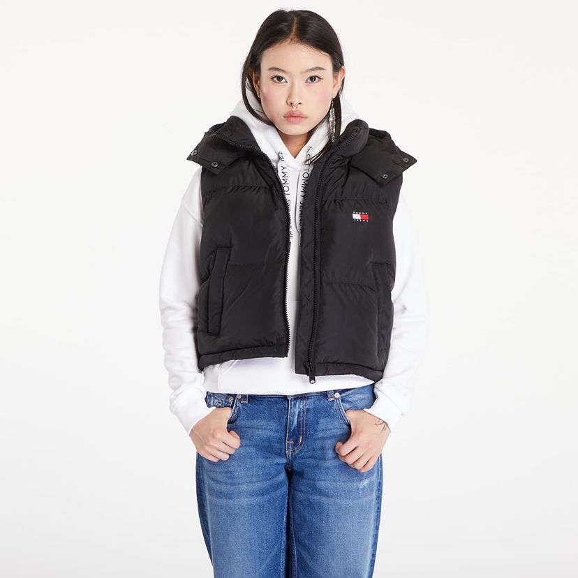Prsluk Tommy Hilfiger Crop Alaska Puffer Vest Black Crna | DW0DW18611 BDS