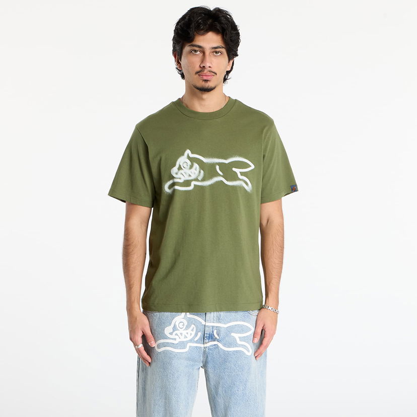 Majica kratkih rukava BILLIONAIRE BOYS CLUB Icecream Spray Paint Running Dog T-Shirt Zelena | IC25440 Green