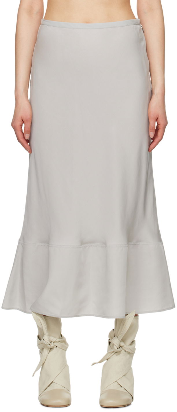 Suknja LEMAIRE Lemaire Bias-Cut Maxi Skirt Siva | SK1023 LF1126
