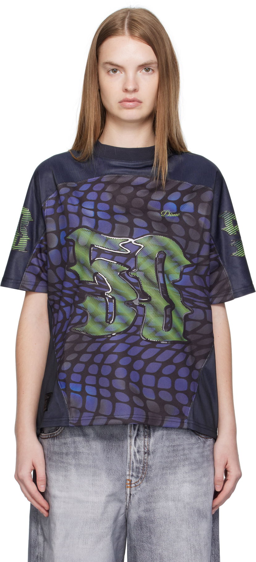 Dres Dime Dime N50 Jersey T-Shirt Tamnoplava | DIMEFA256NVY