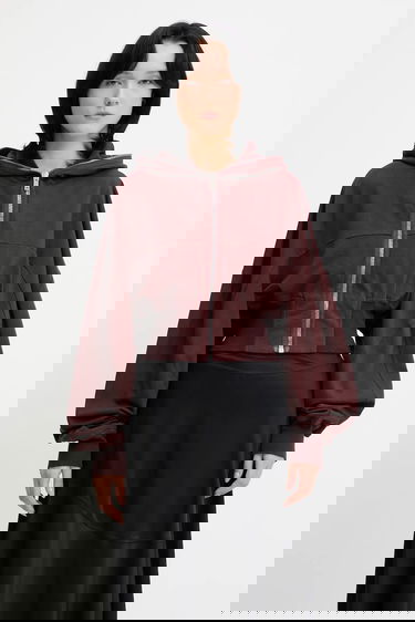 Dukserice Rick Owens Rick Owens DRKSHDW Collage Gimp Hoodie Tamnocrvena | DS02E7233.RIG, 0