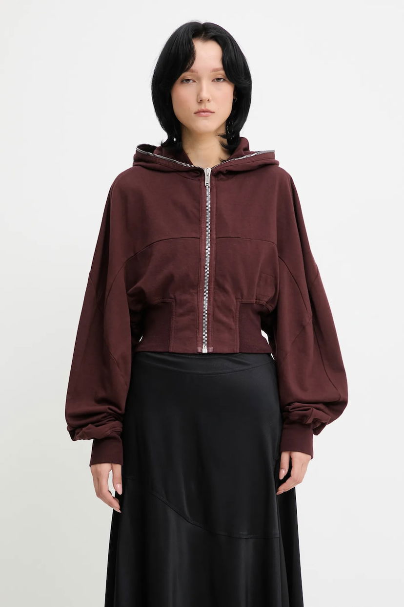 Dukserice Rick Owens Rick Owens DRKSHDW Collage Gimp Hoodie Tamnocrvena | DS02E7233.RIG
