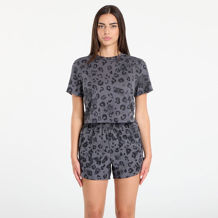 Trenerka adidas Performance Adidas Women's Leopard Print Crop Top and Shorts Set Siva | JN2646