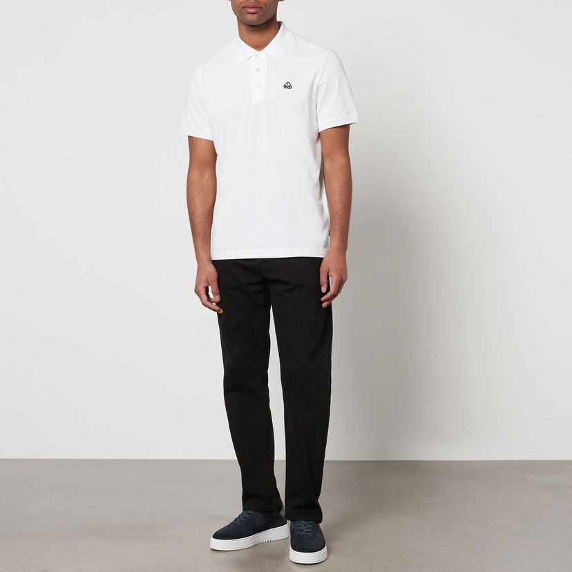 Polo majica Moose Knuckles Moose Knuckles Cotton-Piqué Polo Shirt Bijela | M12MT712-160