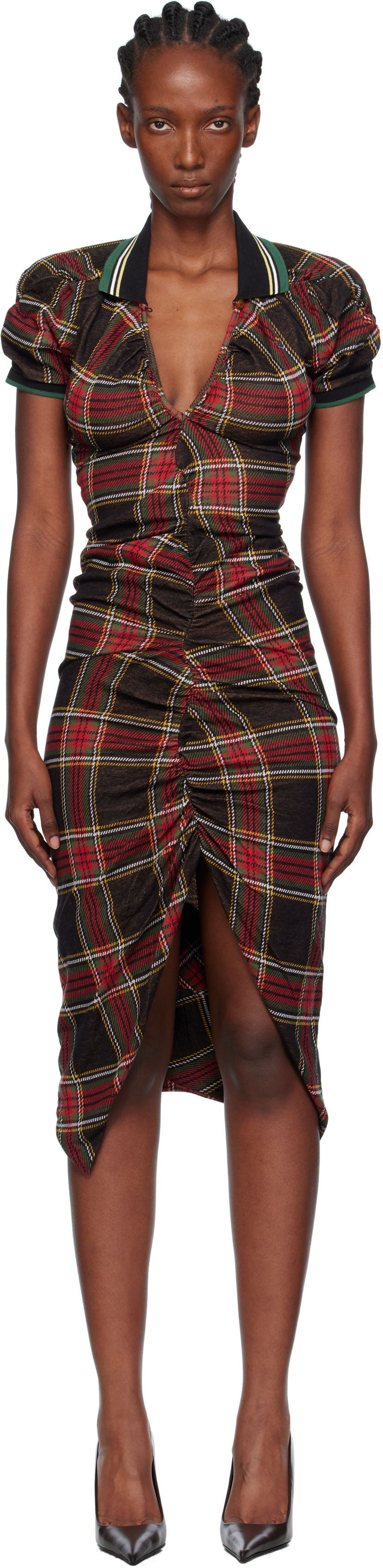 Haljina Vivienne Westwood Vivienne Westwood Pulling Plaid Midi Dress Višebojno | 1601004S-J009T-