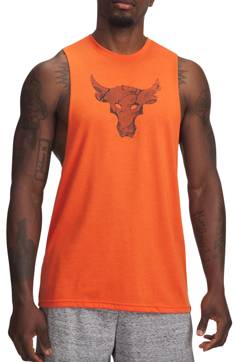 Majica bez rukava Under Armour Project Rock Graphic Tanktop Narančasta | 6005057-844, 0