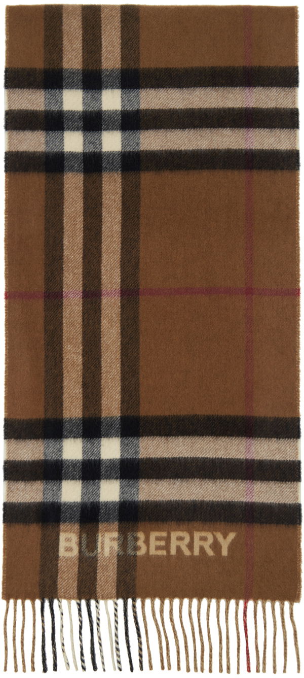 Šal Burberry Check Scarf Beige & Brown Contrast Smeđa | 8045329