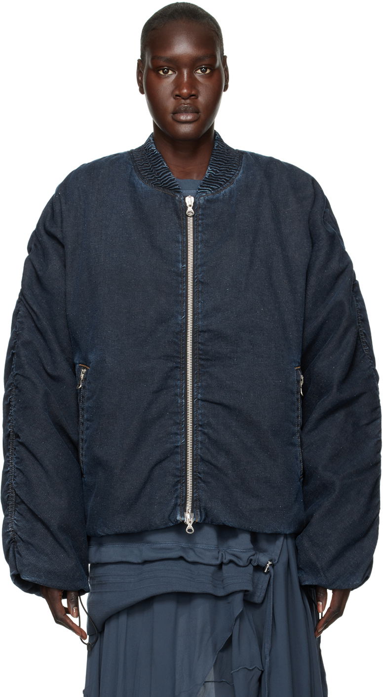 Bomber jakna Diesel Denim Bomber Jacket Plava | A09559 09F39