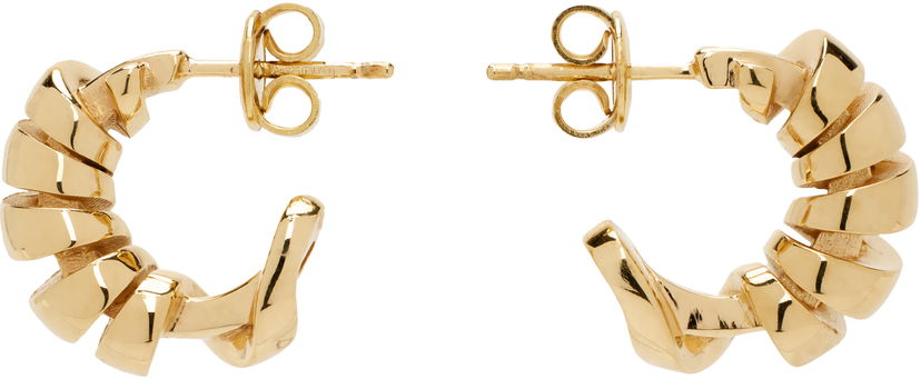 Naušnice Bottega Veneta Twist Gold Earrings Žuta | 804860 VAHU0
