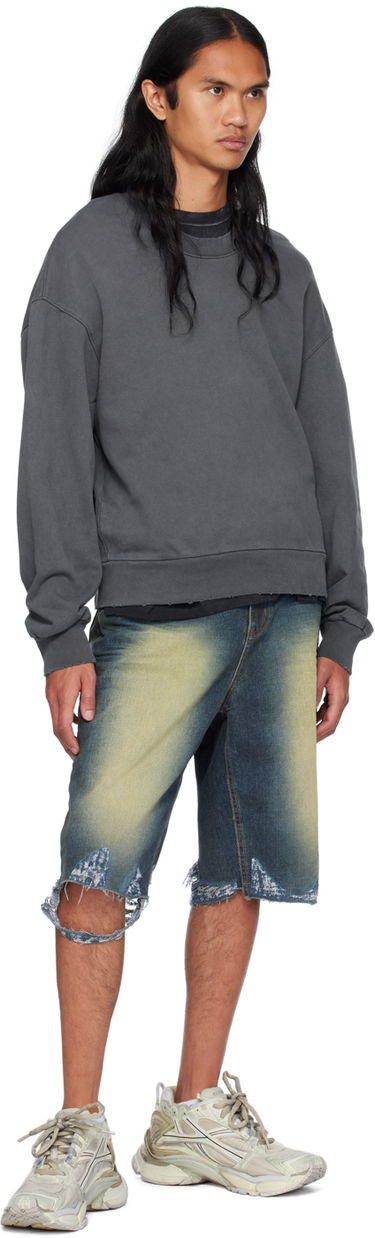 Džemper We11done We11done Wide Neck Sweatshirt Siva | WD-TH2-24-801-U-CH, 3