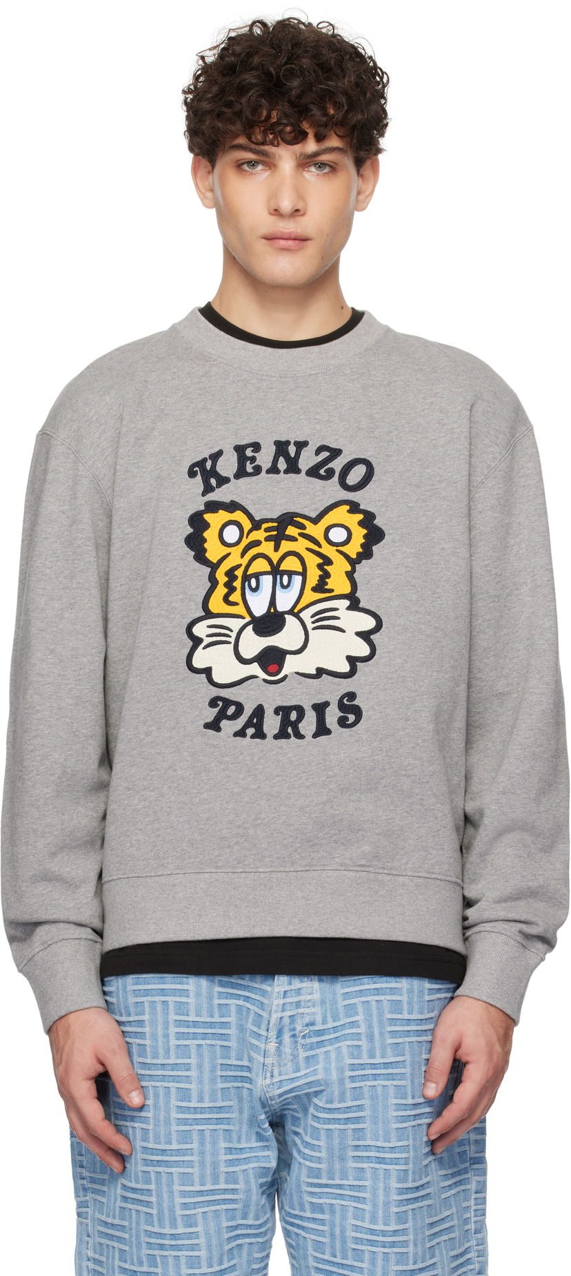 Dukserice KENZO Paris VERDY Edition Embroidered Sweatshirt Siva | FF58SW2394MF