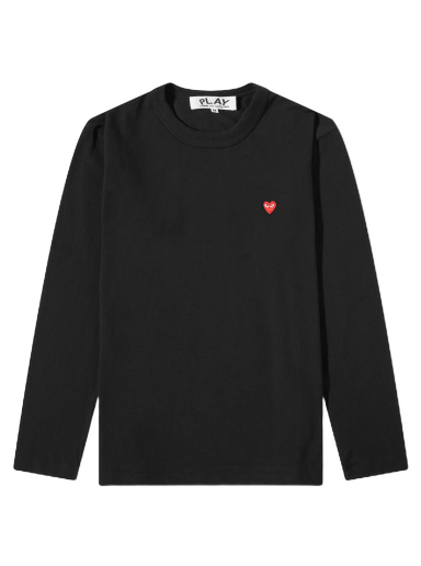 Majica kratkih rukava Comme des Garçons Play Small Red Heart Tee Crna | P1T308-1