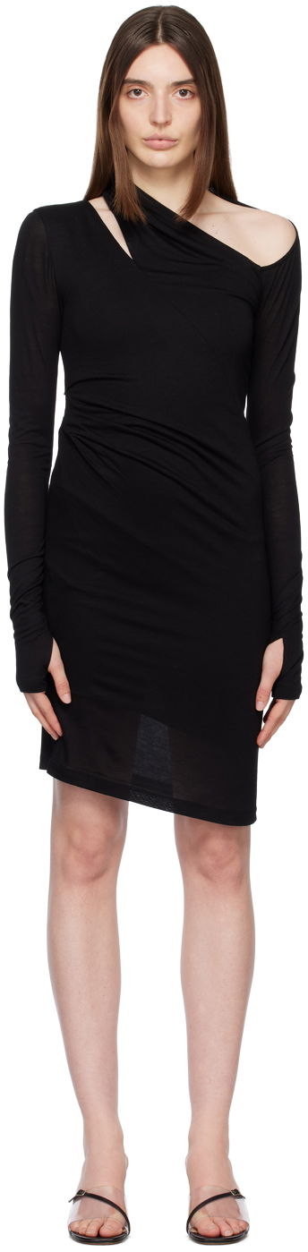 Haljina Helmut Lang Scala Midi Dress Crna | M10HW602