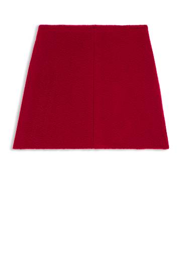 Suknja BOSS A-line mini skirt with textured effect Crvena | 50547637